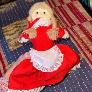 Little Red Riding Hood Granny Big Bad Wolf Plush Topsy Turvy Doll Approx 12"